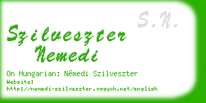 szilveszter nemedi business card