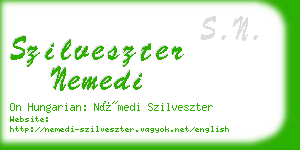 szilveszter nemedi business card